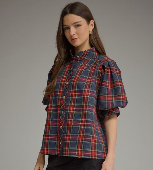 Tartan Plaid Blouse