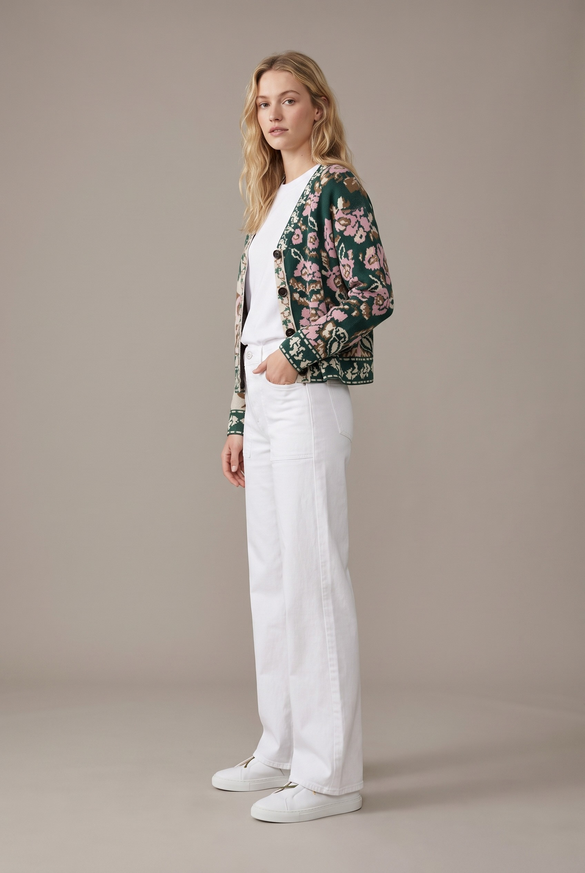 Forest Mixed Floral Cardigan