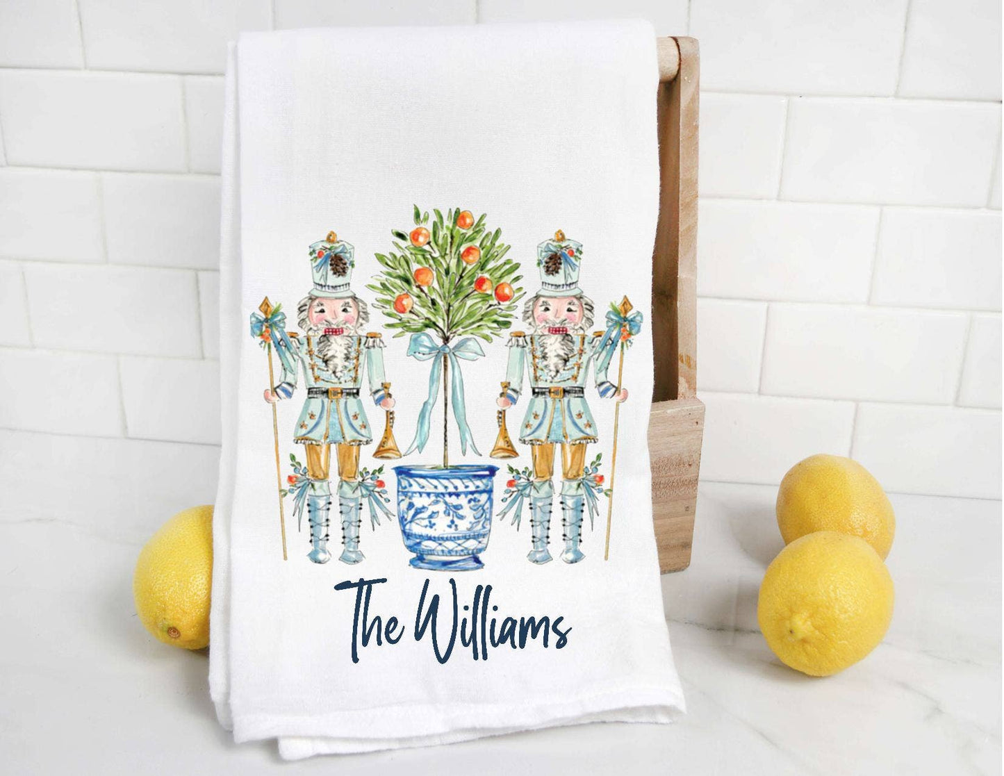 Chinoiserie Nutcracker Tea Towel