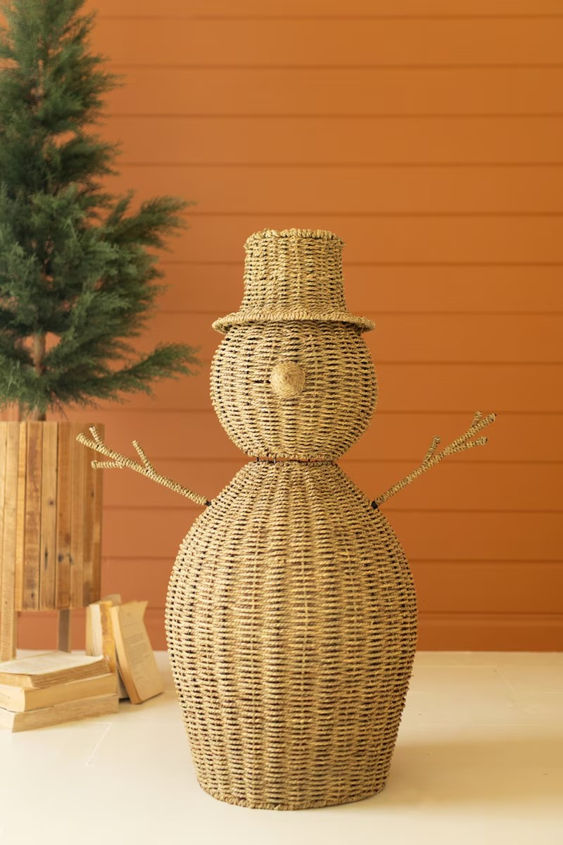 Seagrass Woven Snowman