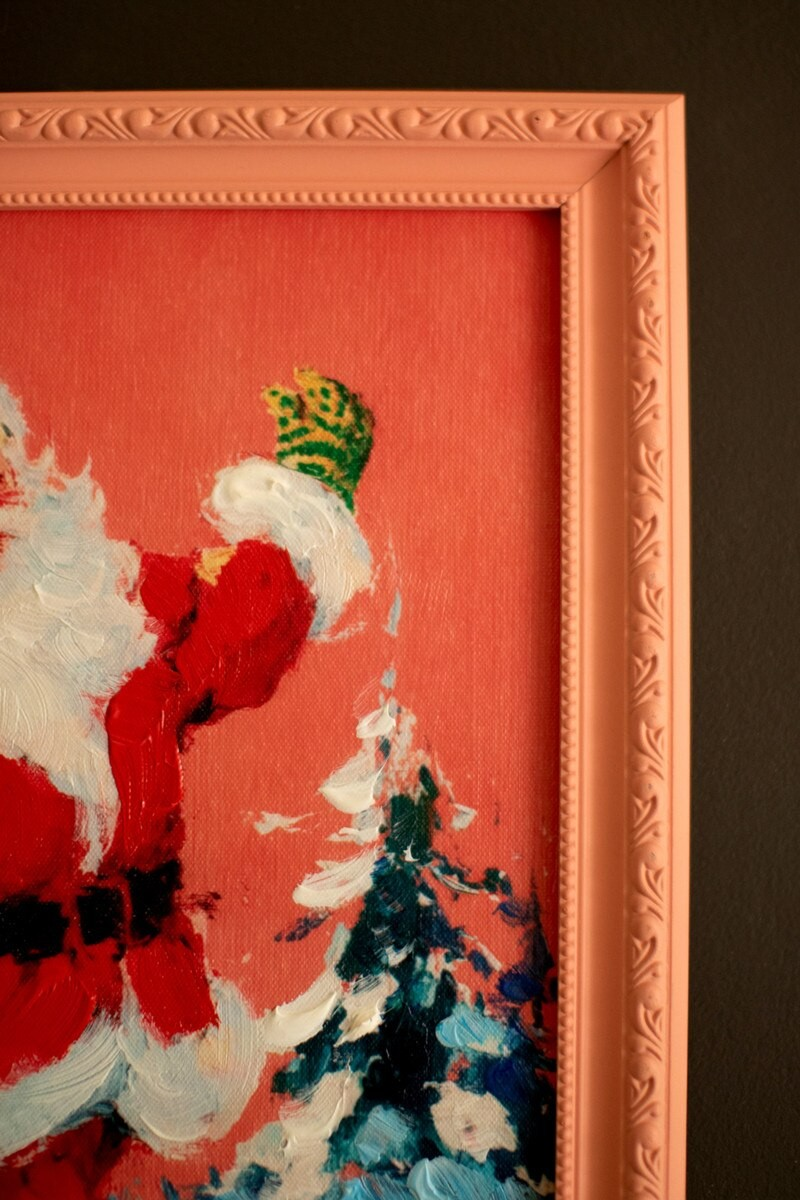 Skating Santa Framed Print