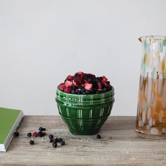 Debossed Stoneware Bowl