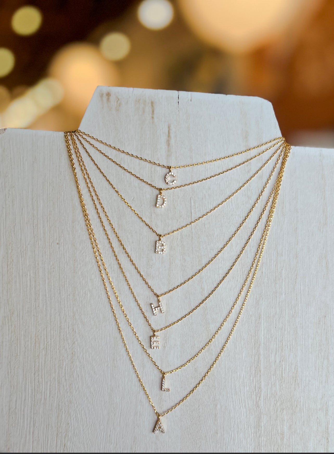 Pave Initial Necklace