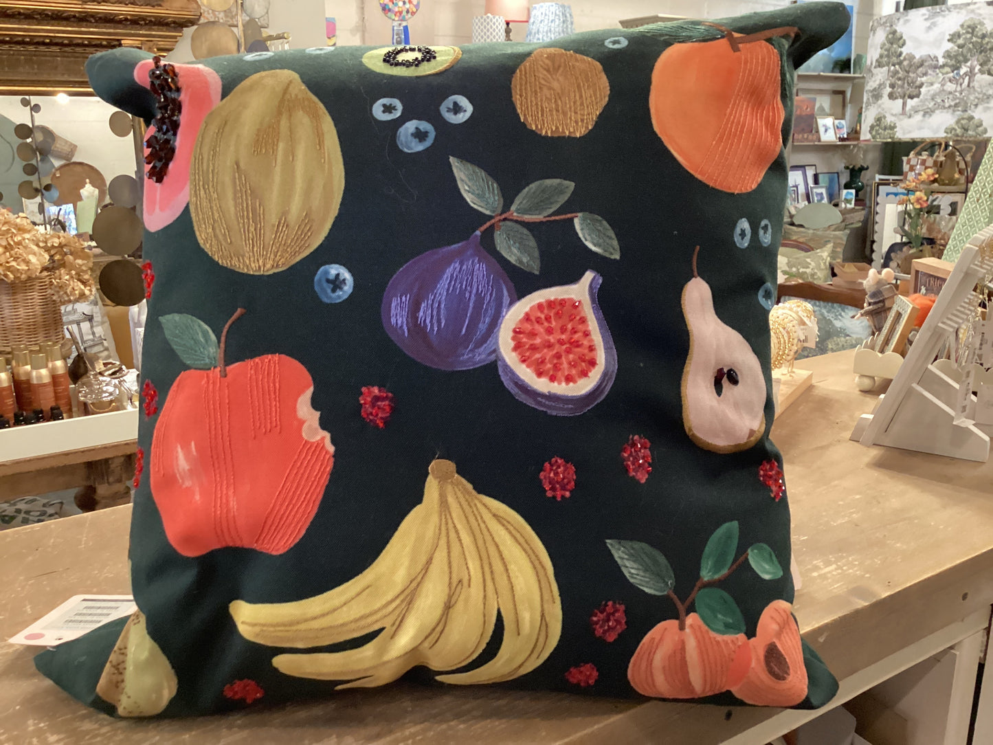 Fruit Pillow with Appliqué