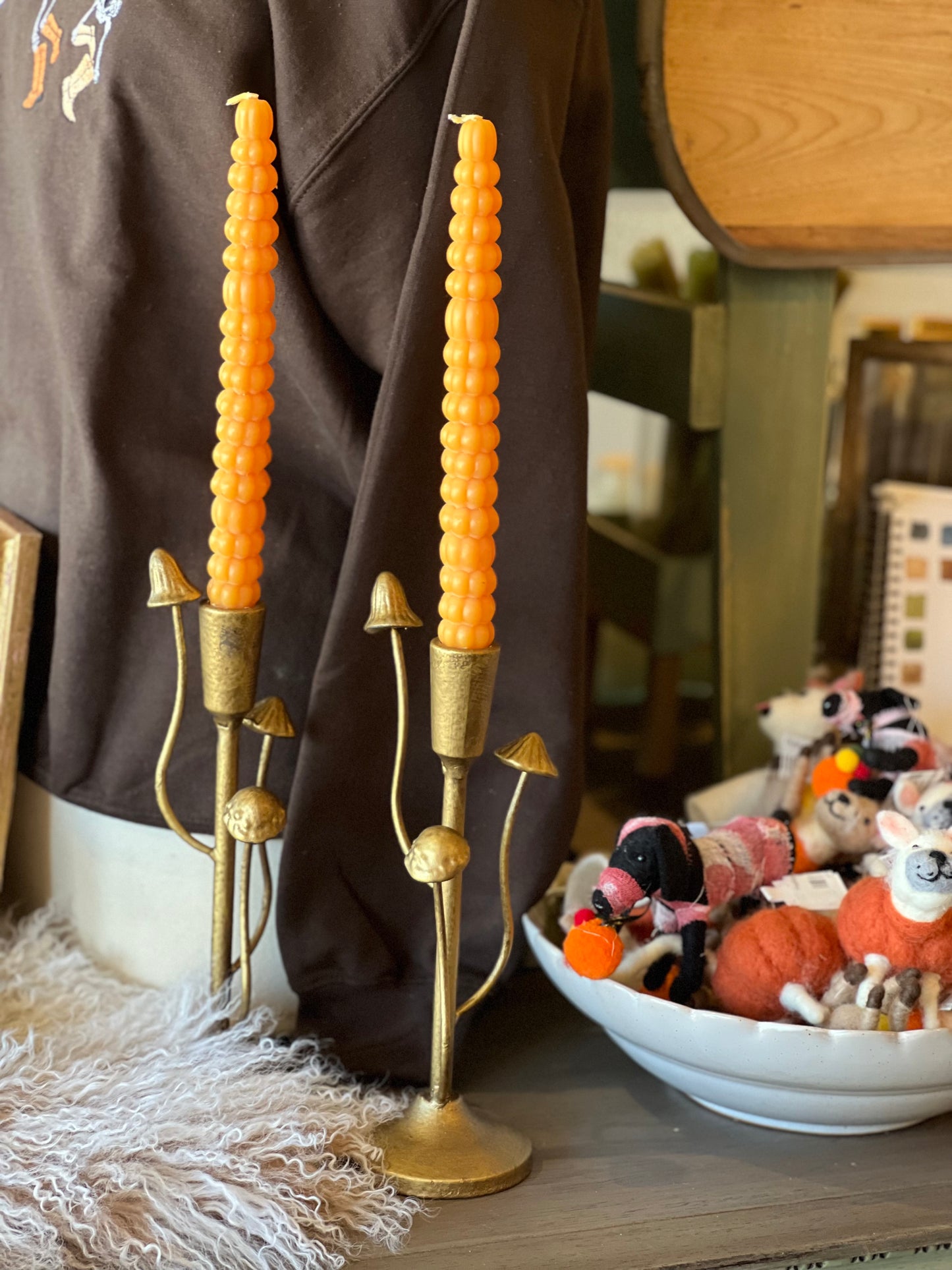 Mushroom Candlestick Holders