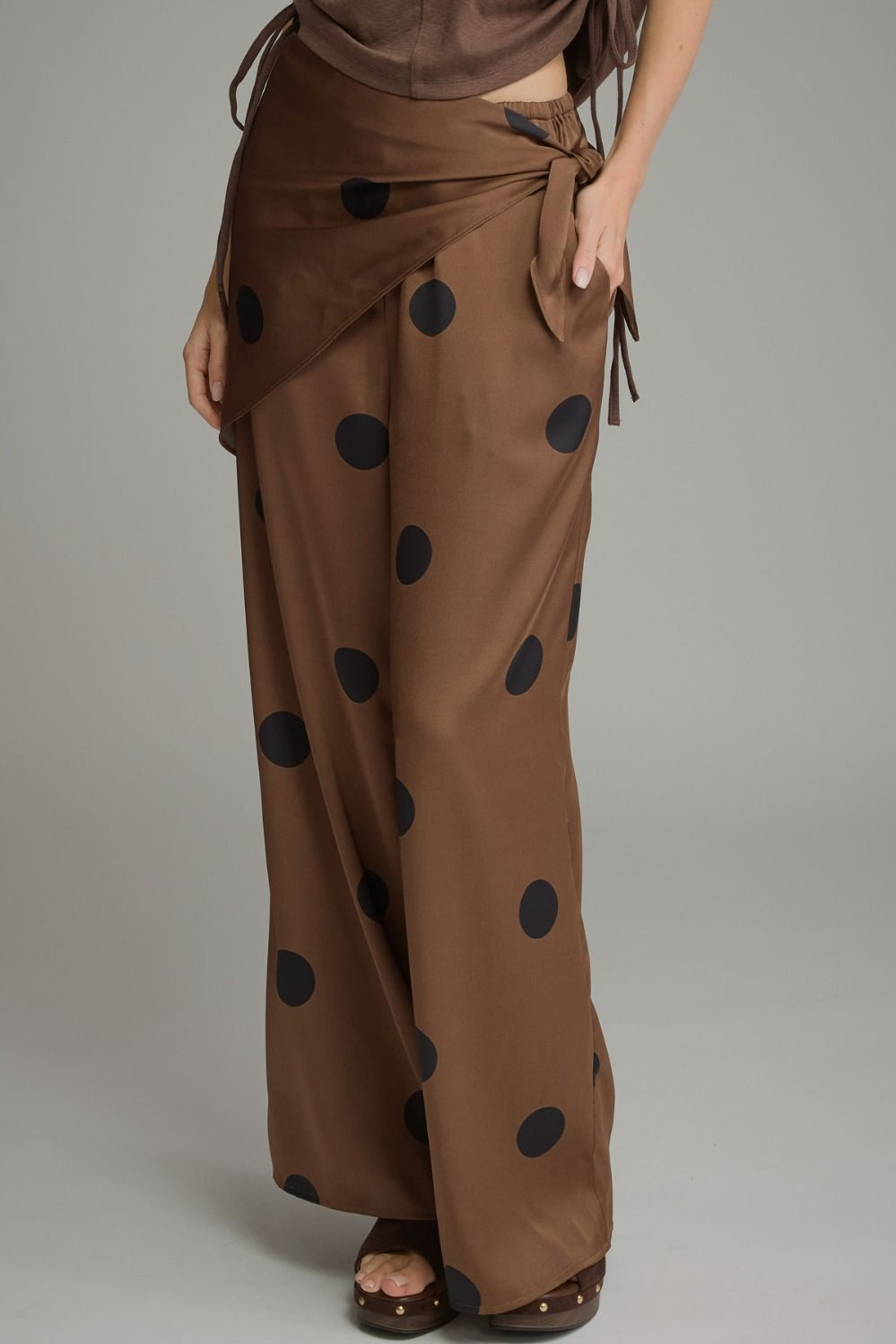 Polka Dot Satin Pants