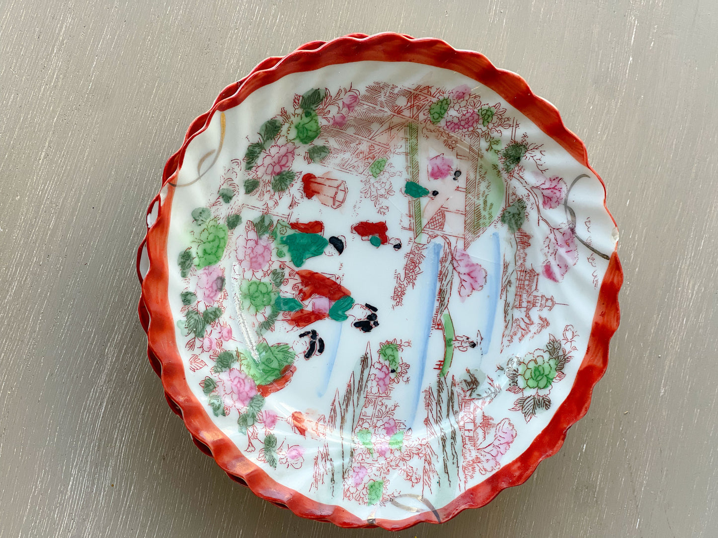 Vintage Geisha Girls Saucer #4