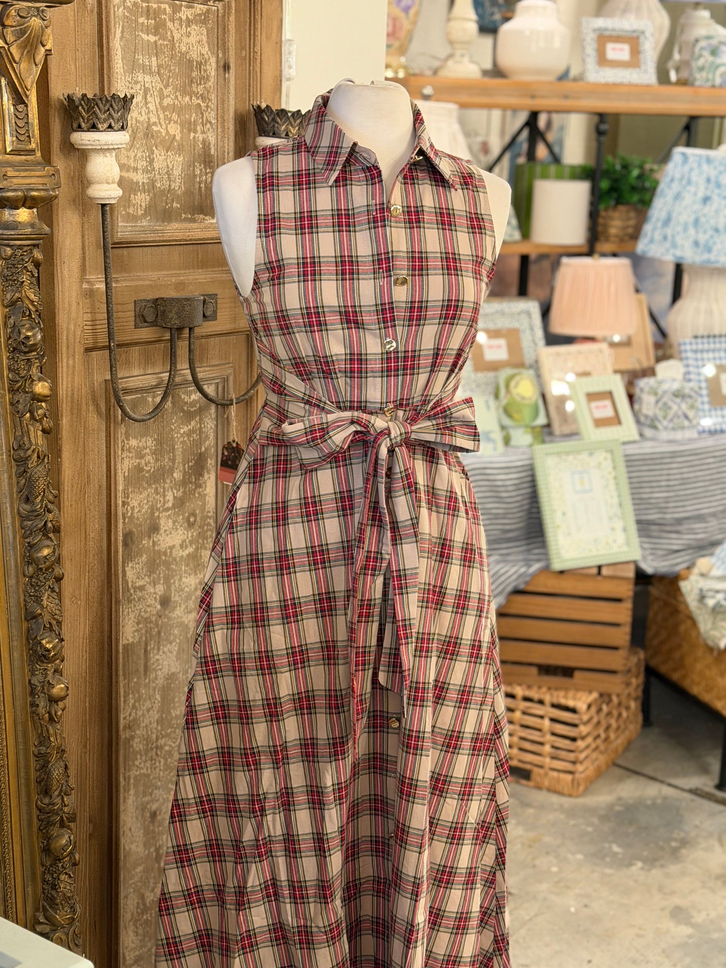 RL Plaid Midi Dress