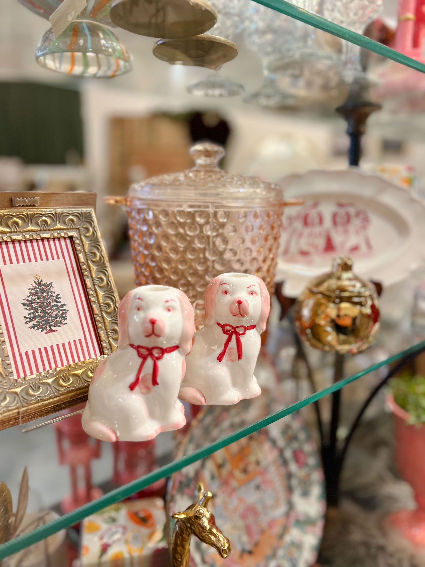 Pink Staffordshire Taper Holder