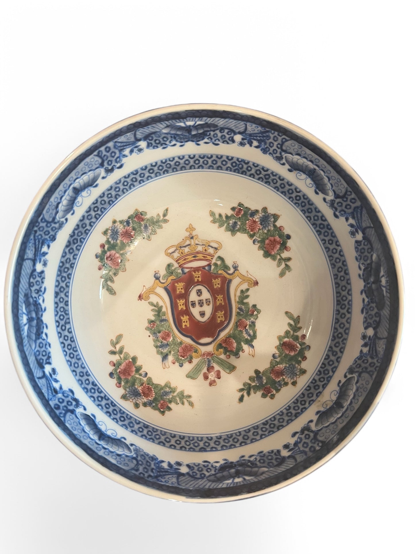 Vintage Floral Armorial Bowl