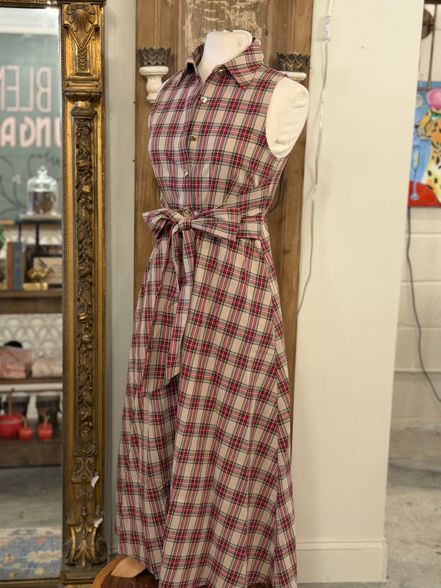 RL Plaid Midi Dress