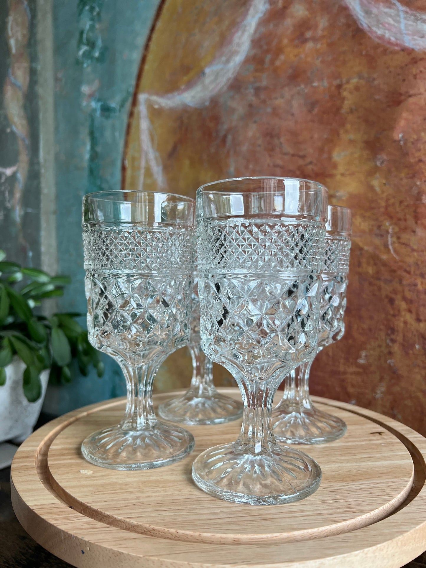 Diamond Cut Stemware