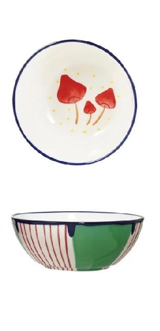 Hand-Painted Cottage Bowl