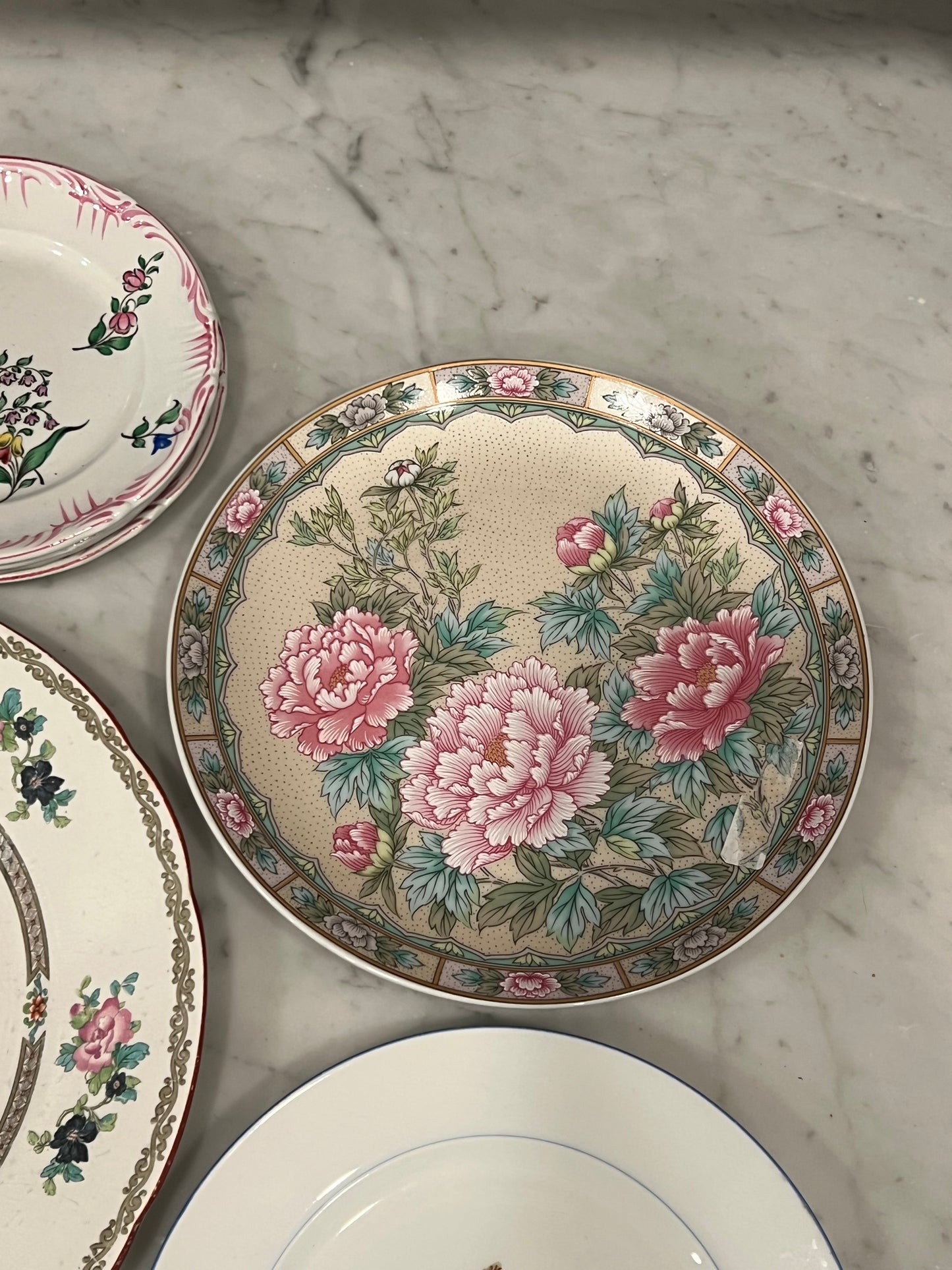 Pink Peony Decrotive Plate