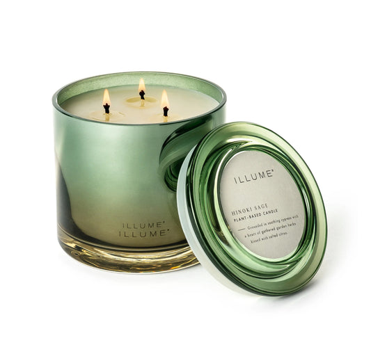 Statement Glass Hinoki Sage Candle