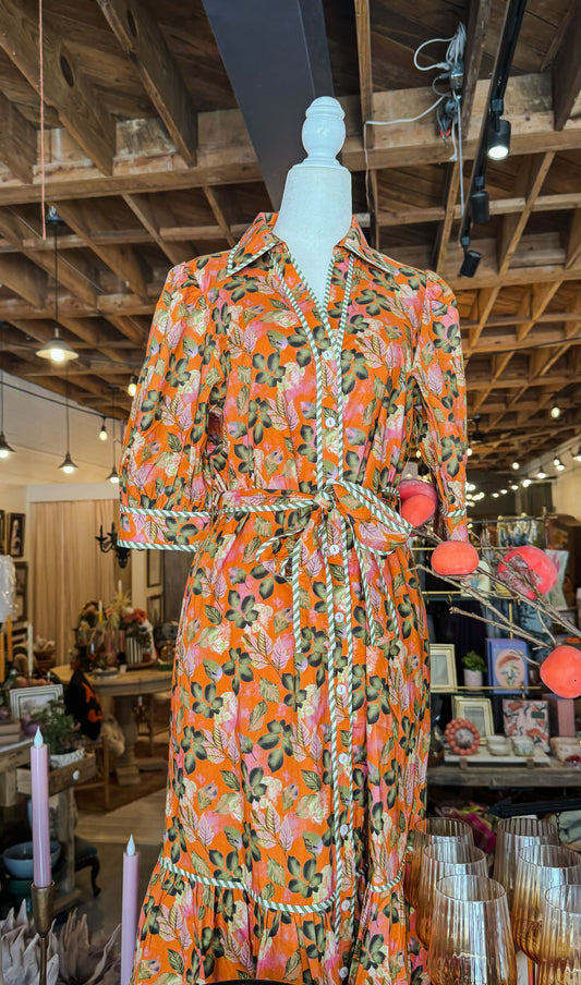 Pumpkins Spice Floral Dress