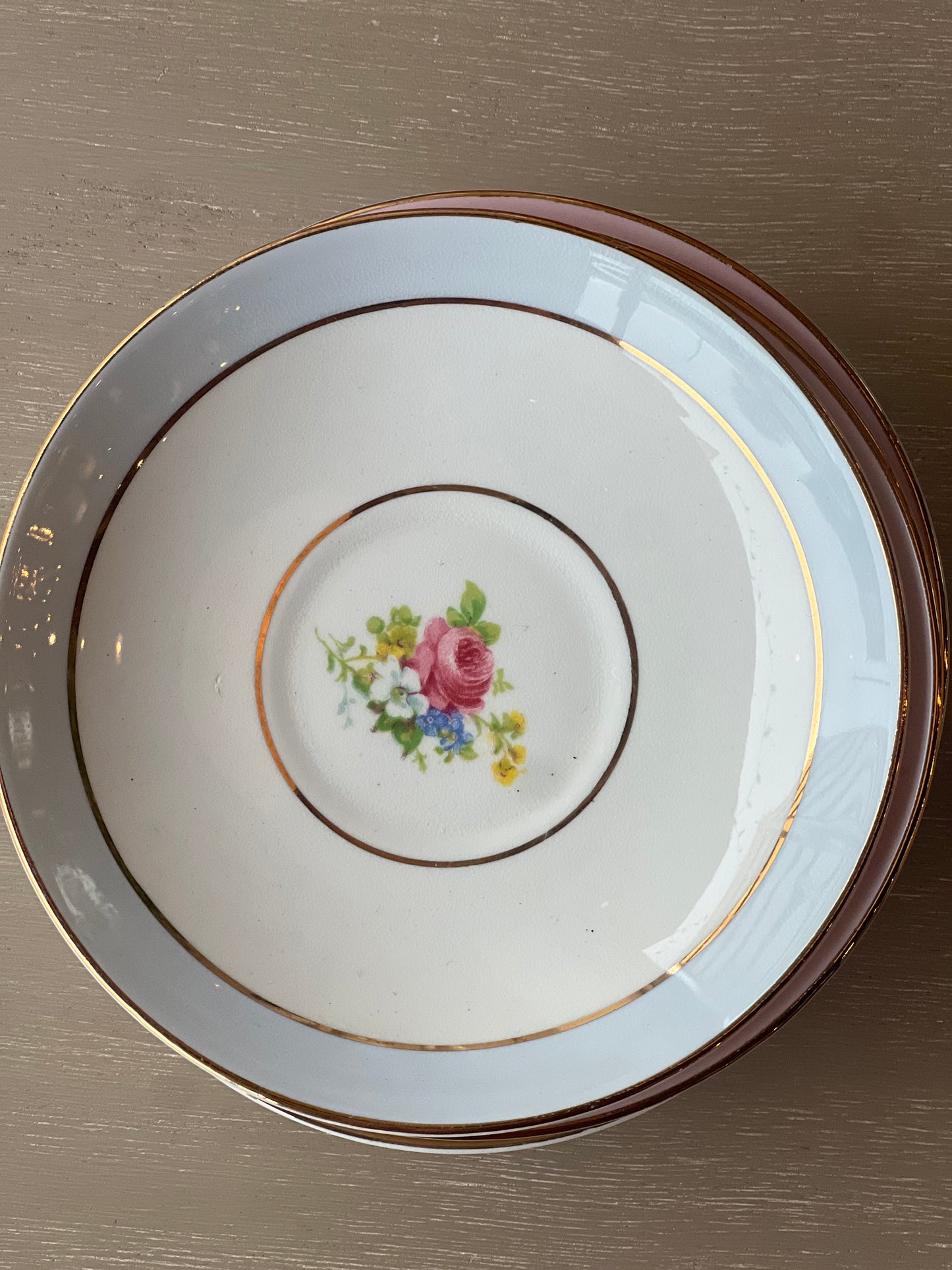 Vintage Pastel Floral Saucer