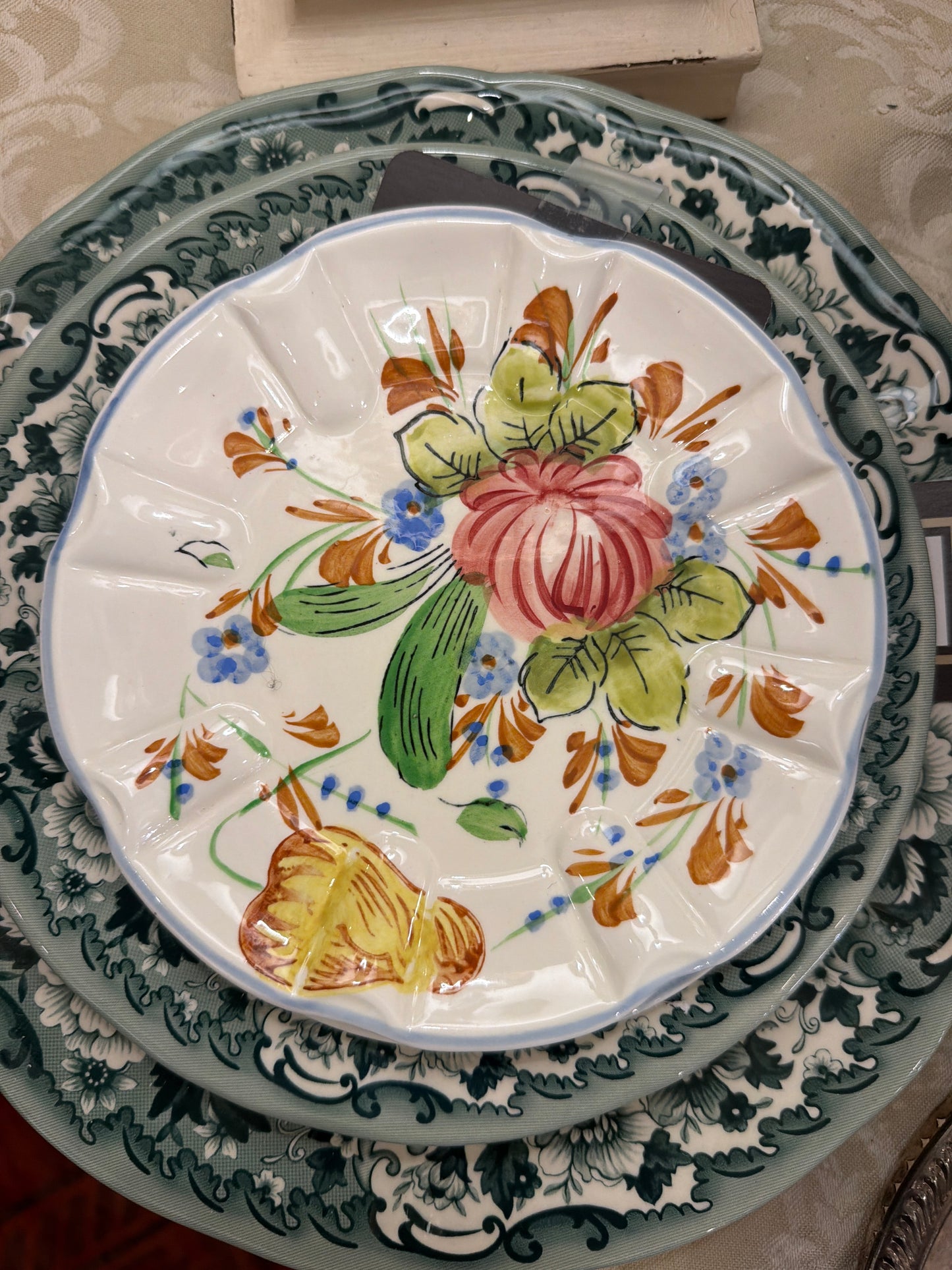Vintage Floral Plate XV