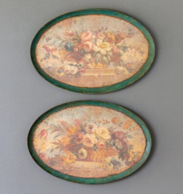 Oval Floral Tray