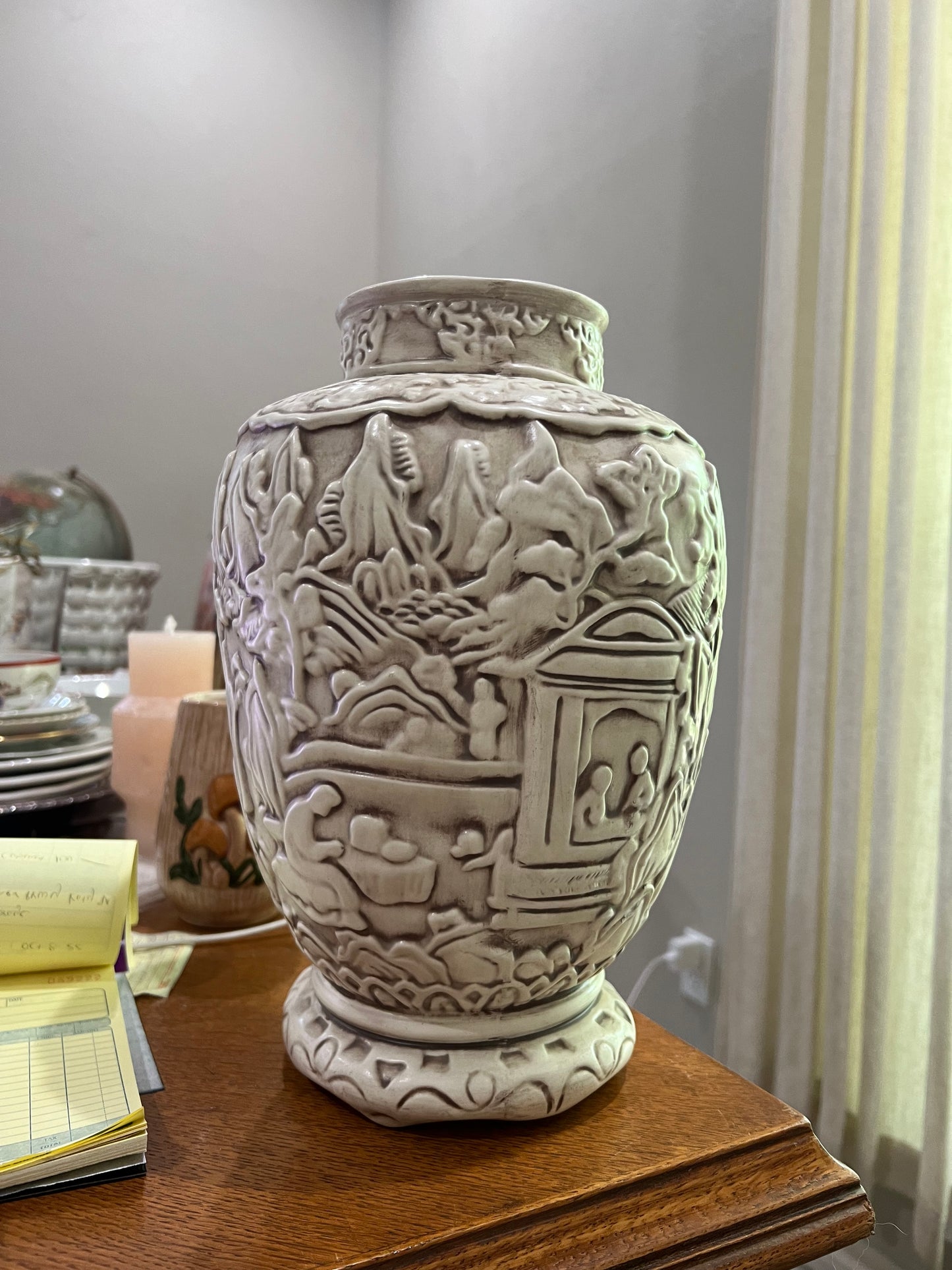 Glazed Taupe Urn/Vase