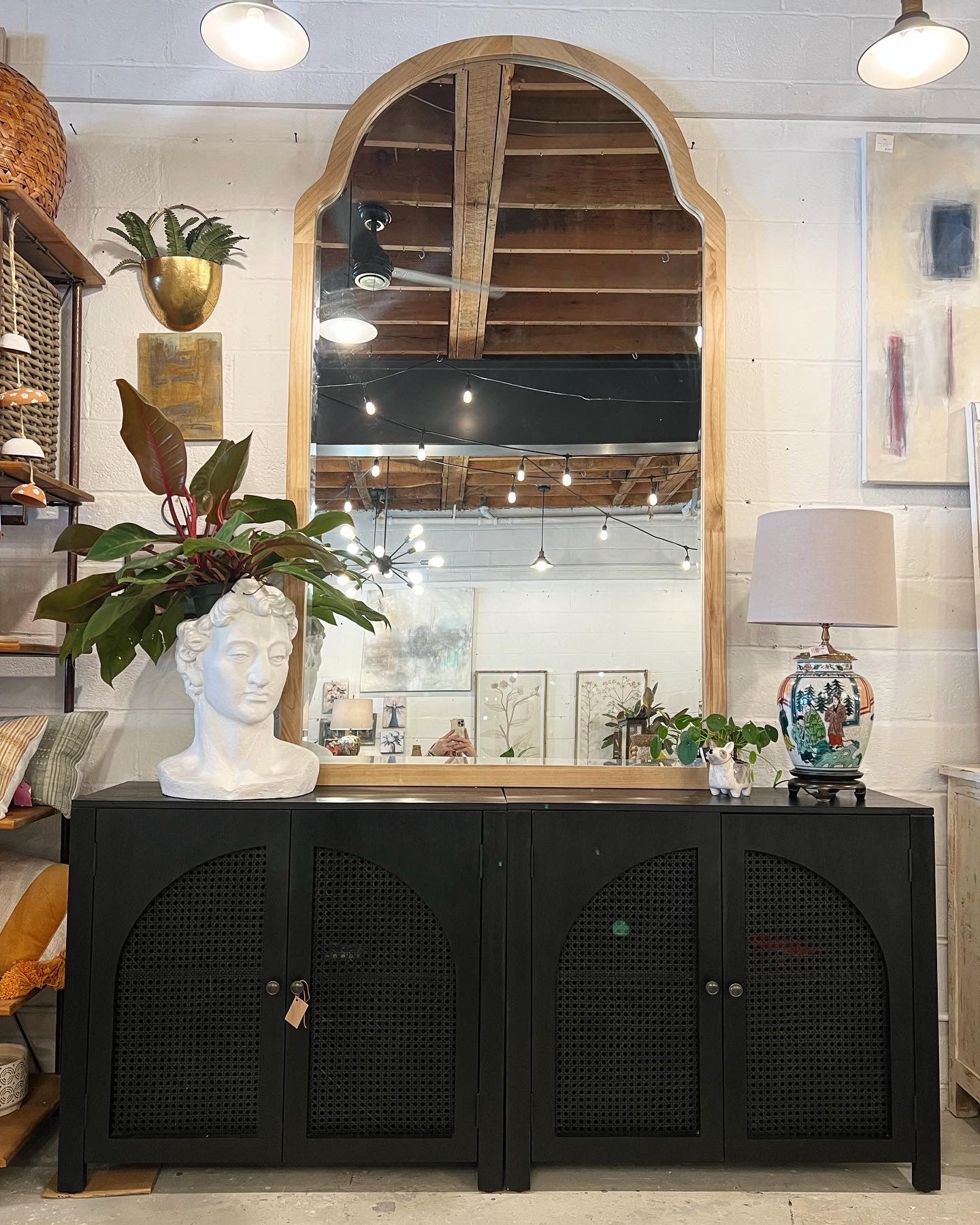 Modern Arched Cabinet in Black