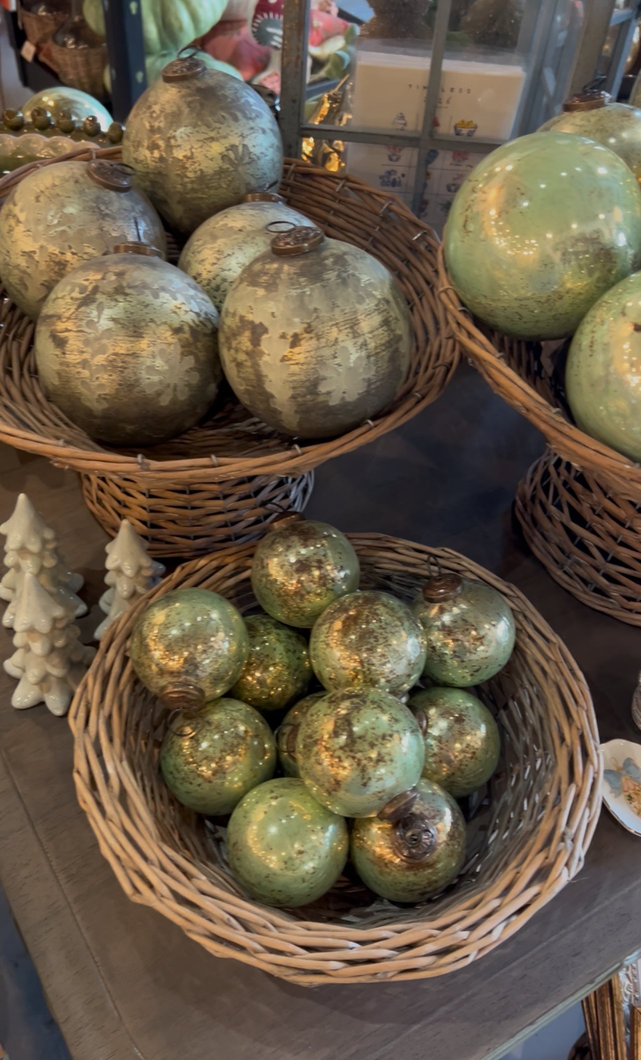 Etched Foil Glass Ornament | Spruce