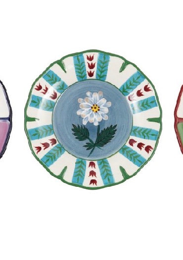 Hand-Painted Cottage Dessert Plate