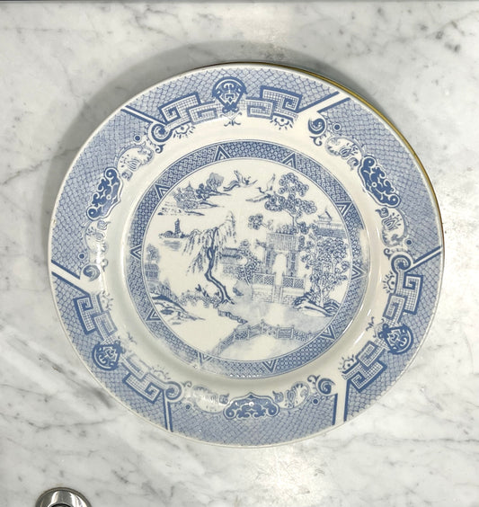 Vintage Blue Willow Plate