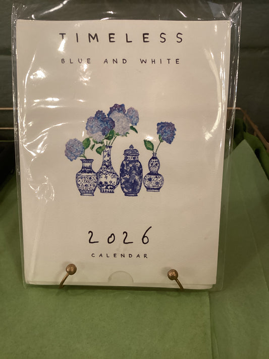 Timeless Blue&White 2026 calendar