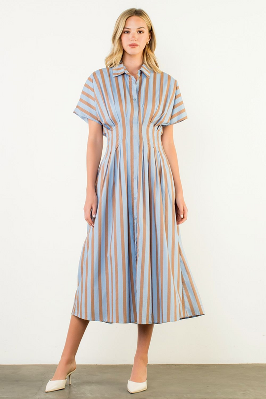 Blue Striped Maxi