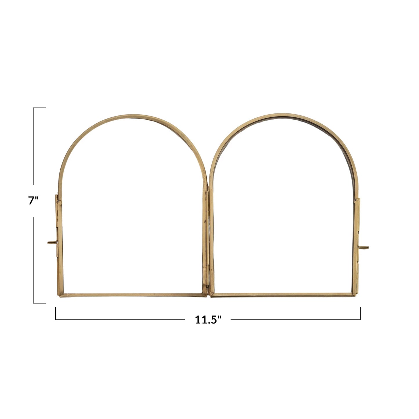 Arched Brass Standing Photo Frame