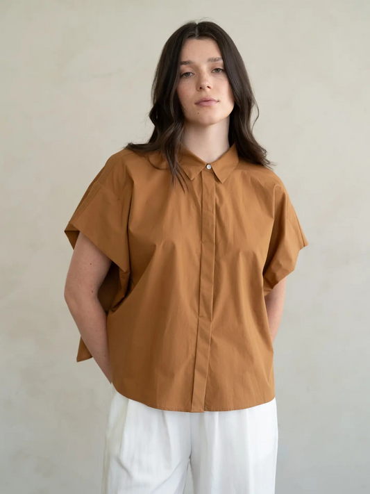 Caramel Button Up