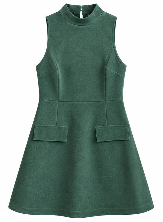 Evergreen Suede Dress