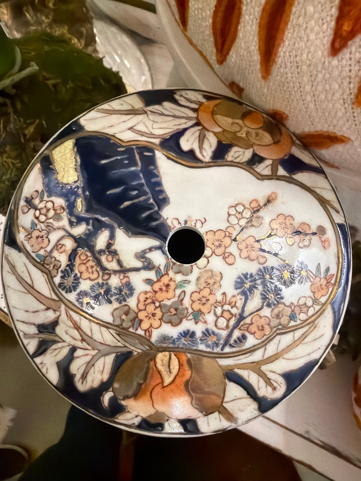 Vintage Blue Chinois Jar