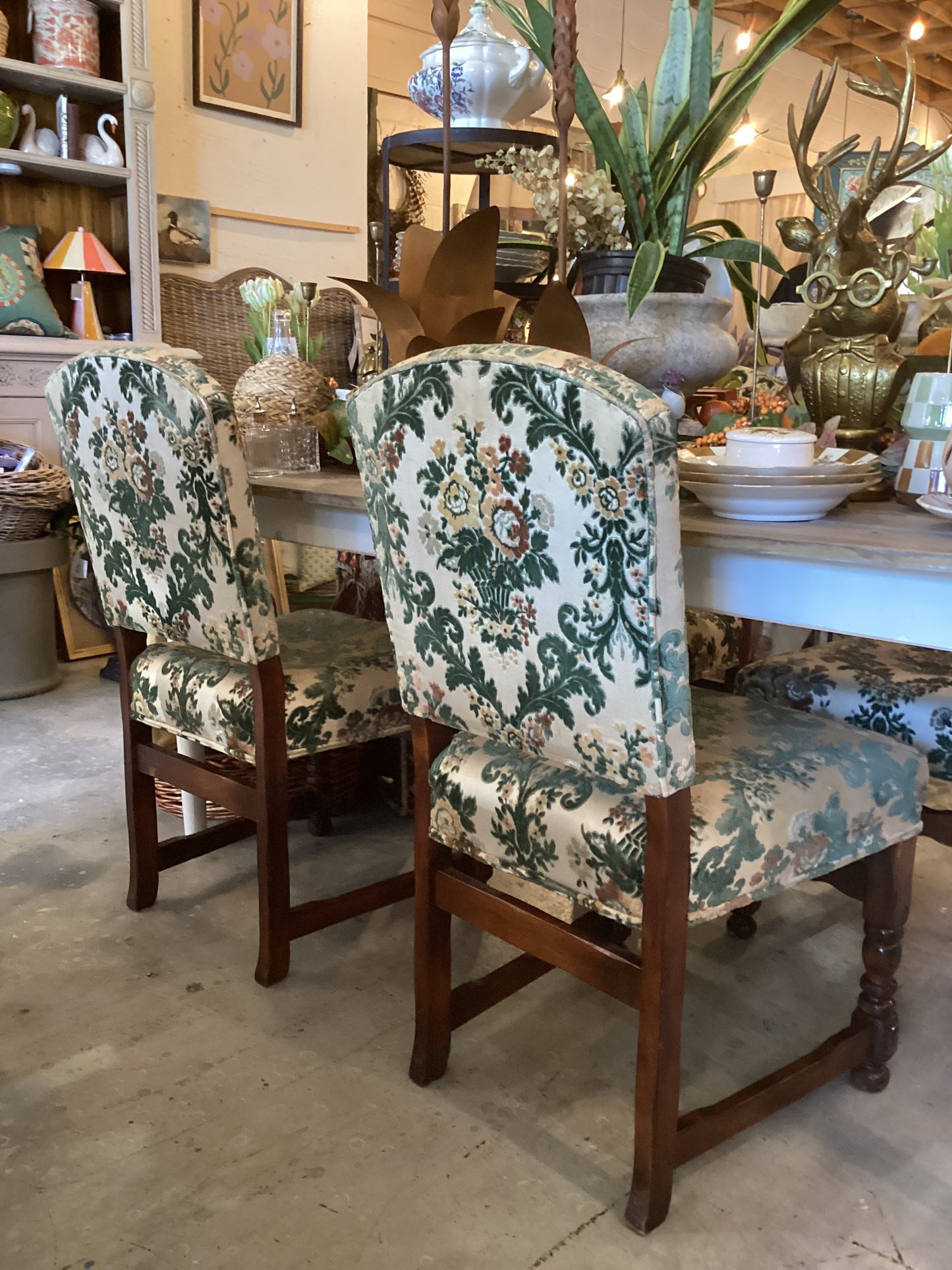 Set of 4 Vintage Velvet Chairs