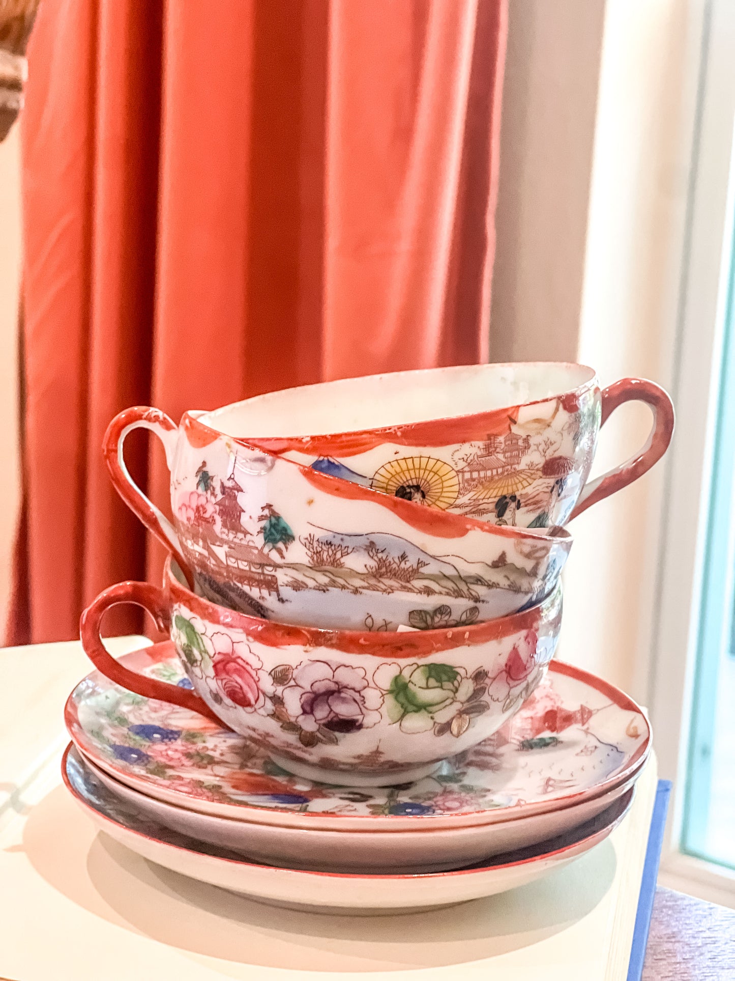 Vintage Geisha Girls Tea Cup & Saucer