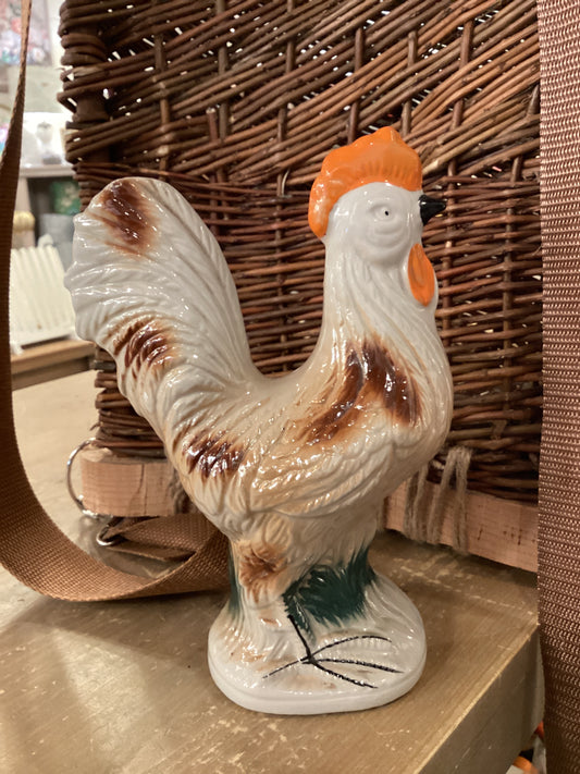 Porcelain Lusterware Vintage Rooster