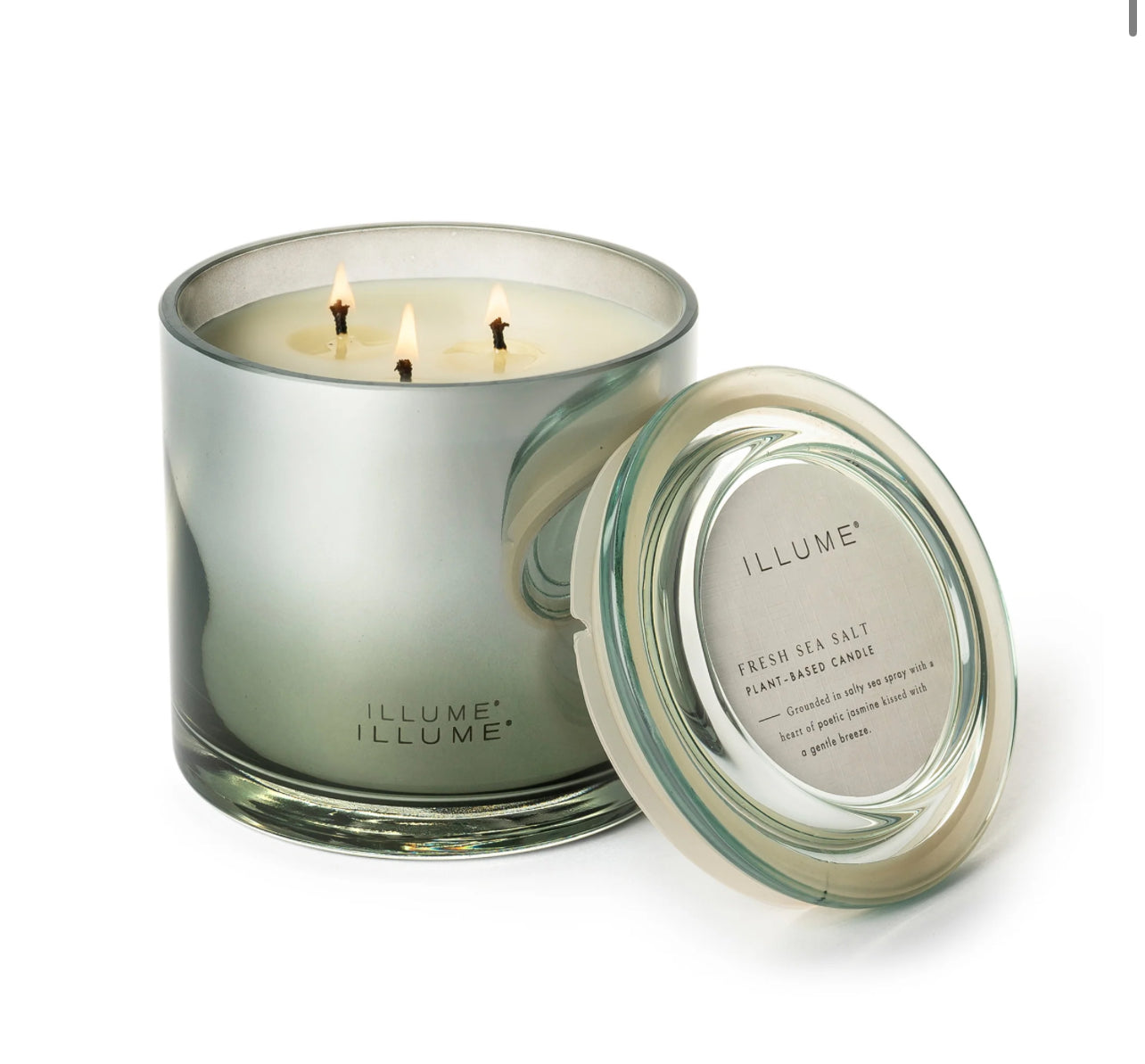 Statement Glass Fresh Sea Salt Candle