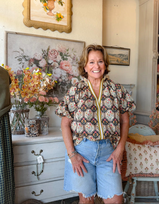 Rosalie Botanical Blouse