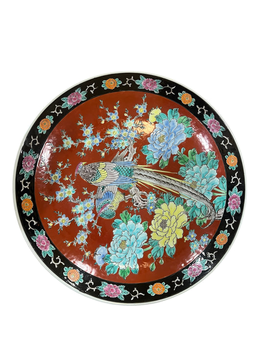 Antique Hand Painted Japanese Serving Platter