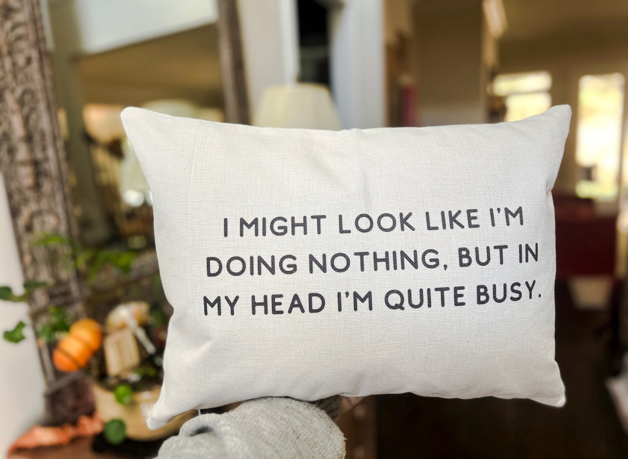 In My Head Lumbar Pillow