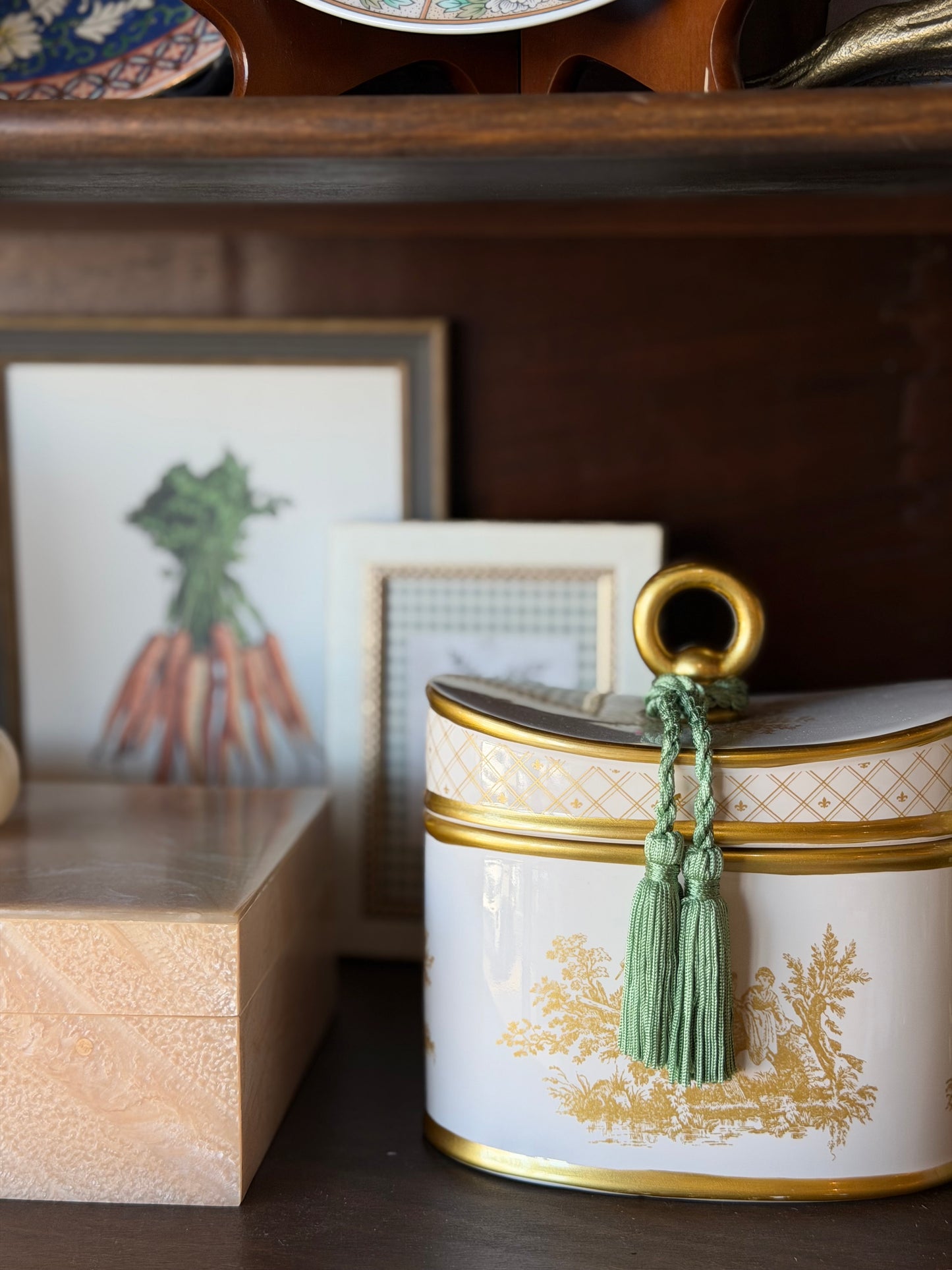 Malaysian Bamboo Candle Toile Container