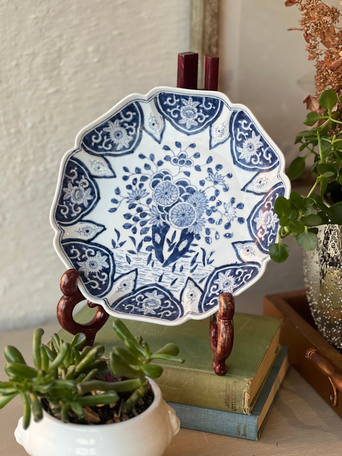 Decorative Blue & White Plate