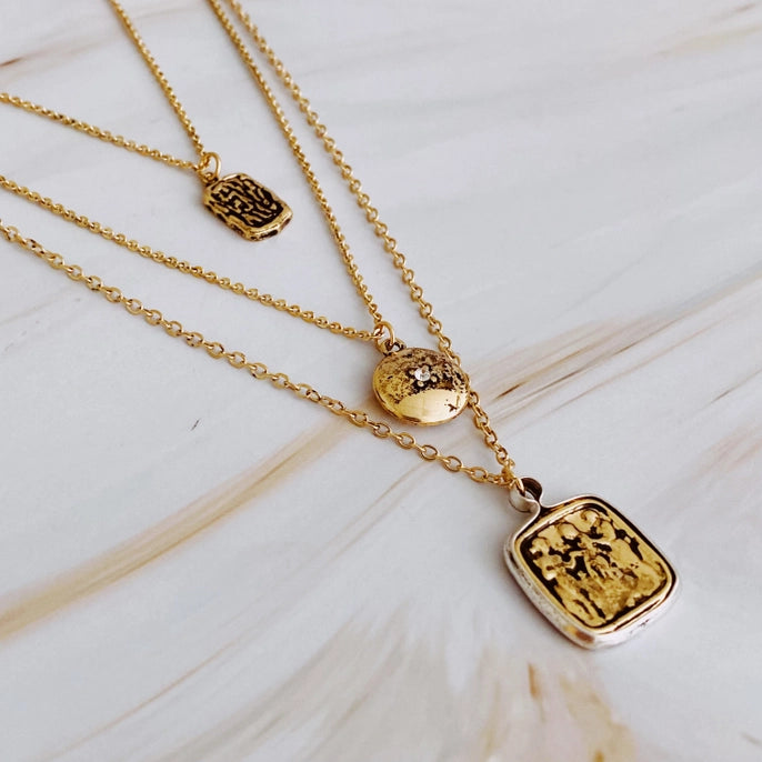 Three Layer Coin Necklace