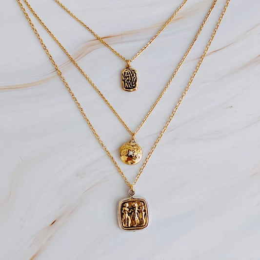 Three Layer Coin Necklace