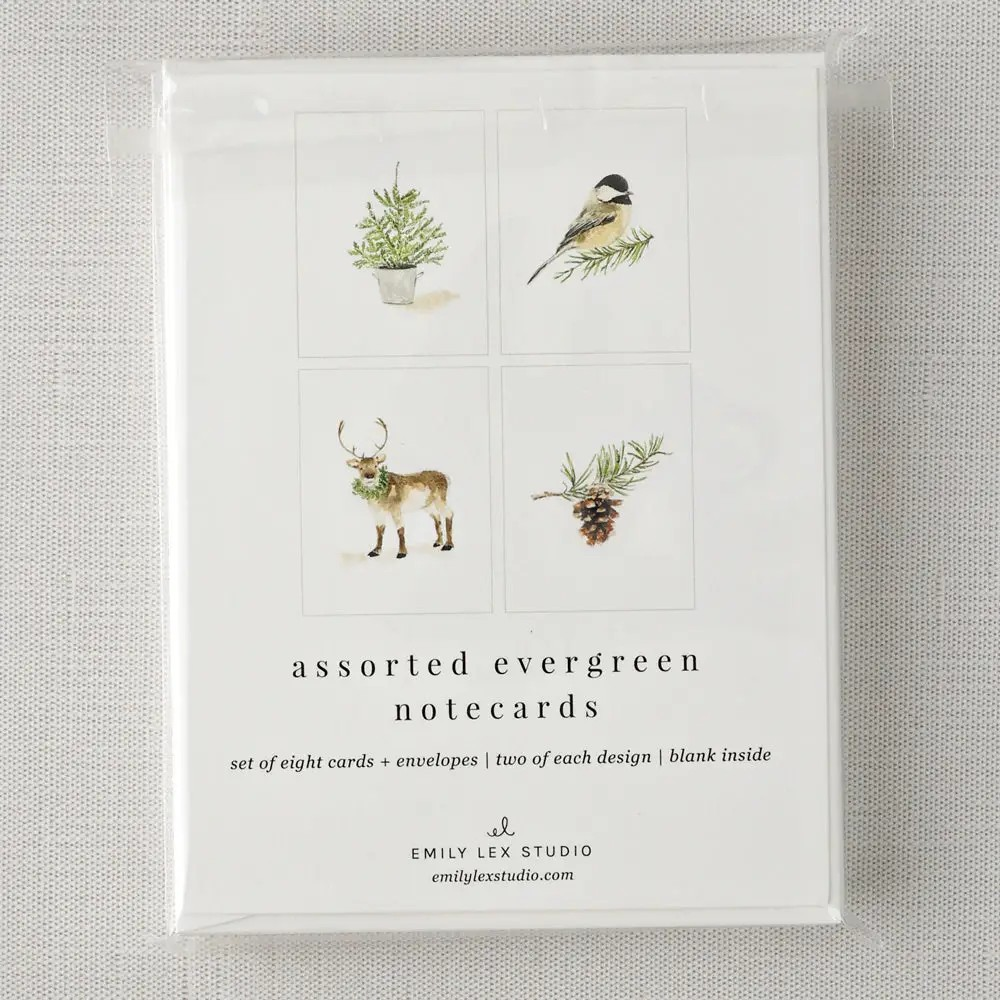 Evergreen Notecard Set