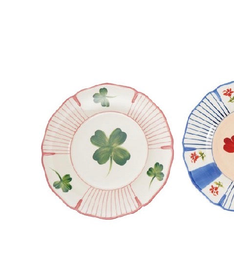 Hand-Painted Cottage Dinner Plate
