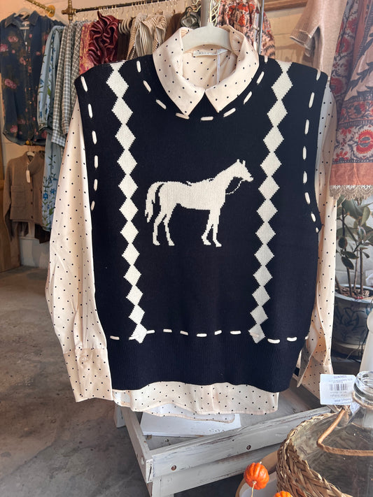 Horse Knit Vest