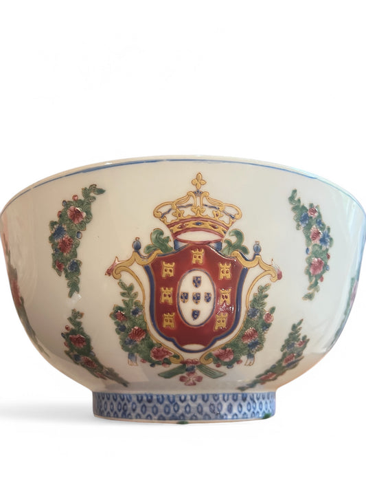Vintage Floral Armorial Bowl