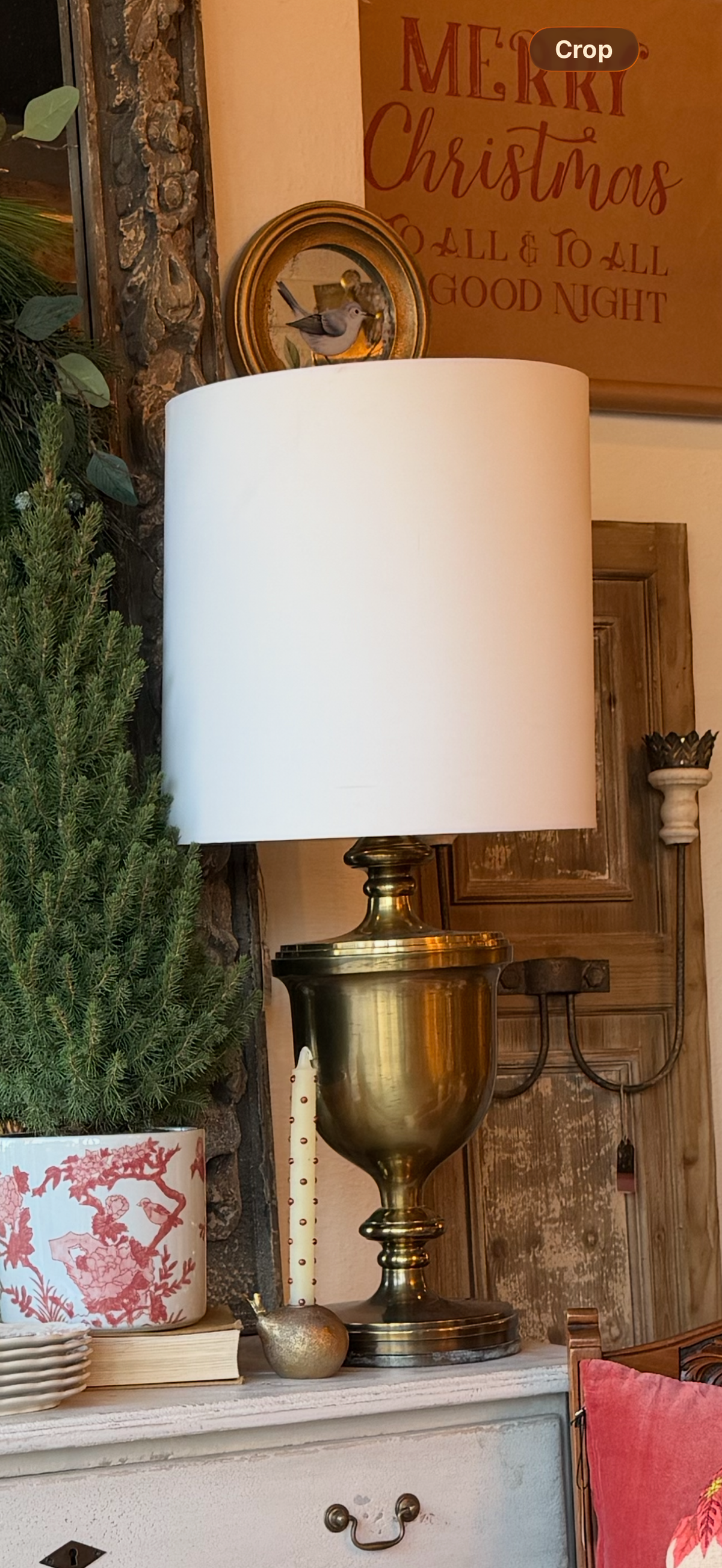 Large Vintage Brass Lamp